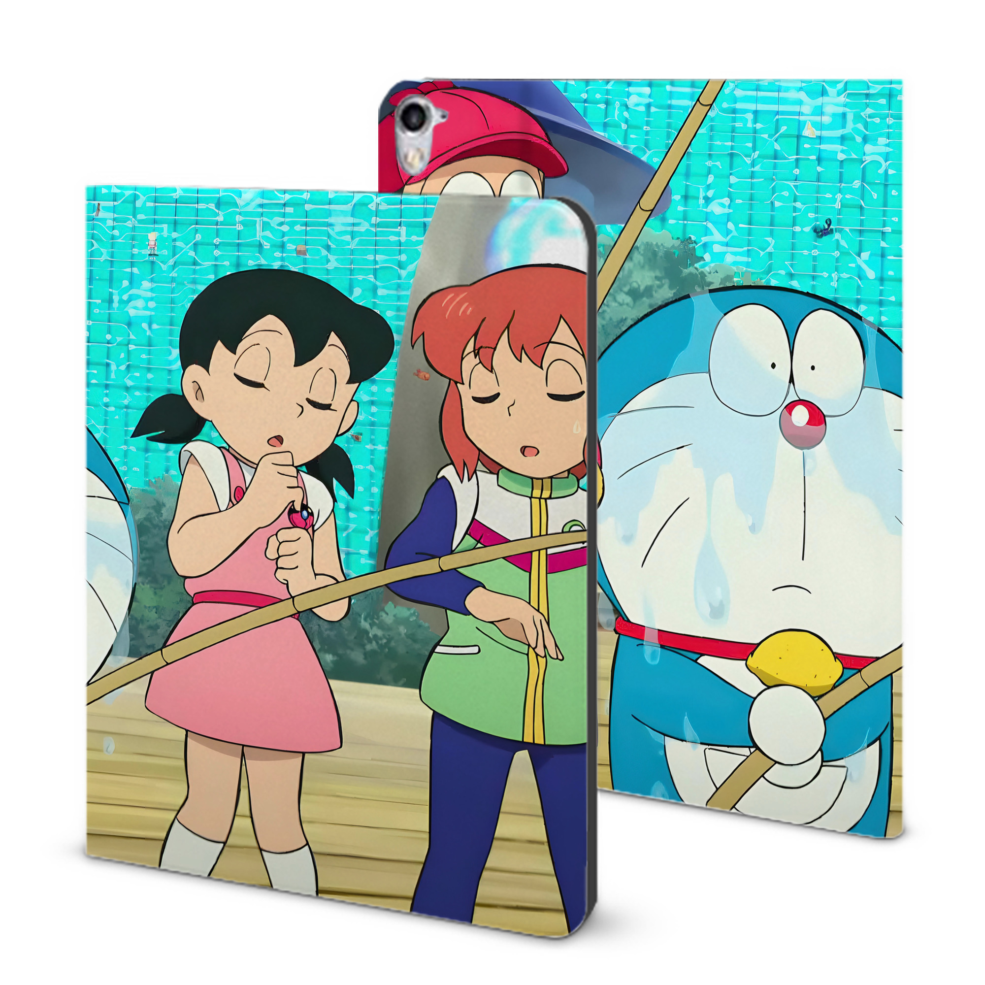 （画像用） ドラえもん Doraemon IPad ケース ブック型 PUレザー TPU 耐衝撃 軽量 薄型 ペン収納なし 全面保護 IPad 各モデル対応